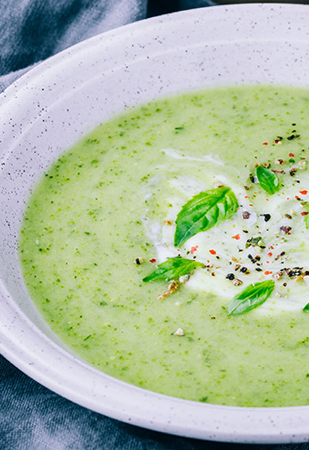 Cream of spinach soup