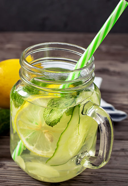 Cucumber Peppermint Ginger Mocktail