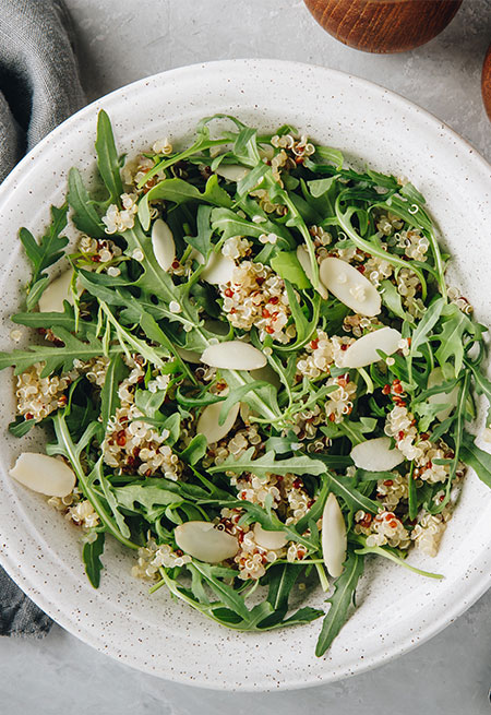 Quinoa Salad With Arugula, Sweet Potato, And Apples Recipe