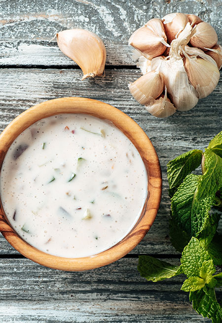 Cucumber Basil Raita Dip 