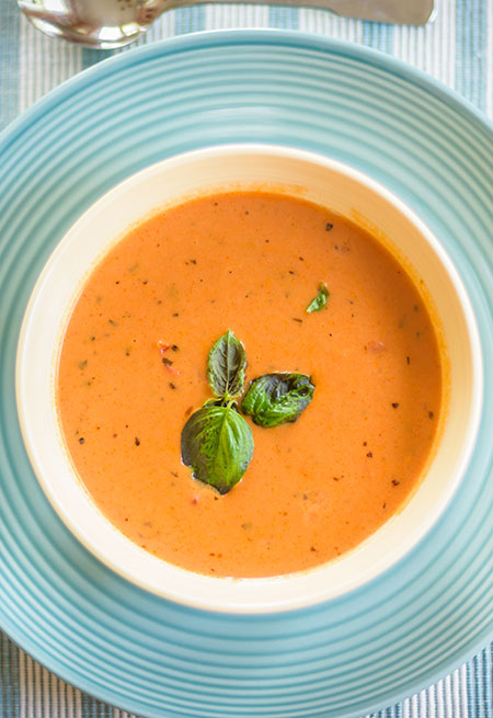 Roasted Tomato Basil Soup 