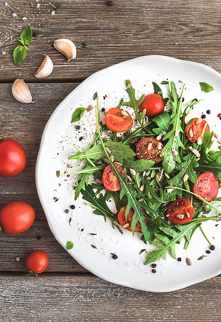 Arugula Salad with Lemon balsamic dressing 